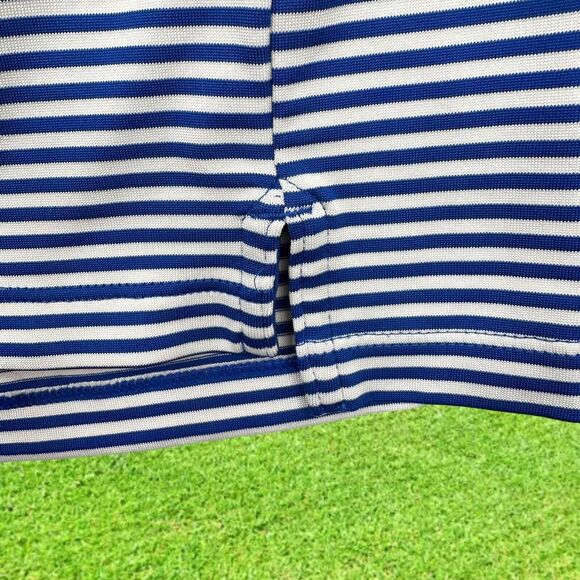 Under Armour Mens Heat Gear Golf Polo Shirt Coldback Blue White Stripe XXL 2XL - Picture 8 of 11